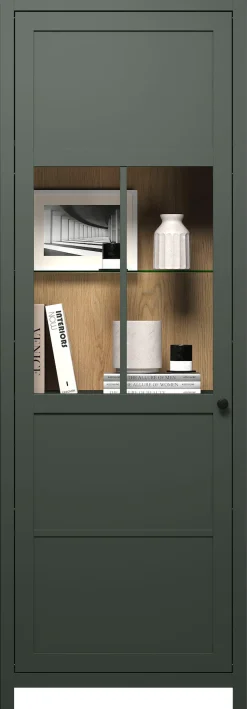 Home affaire Vitrine »Vienna« 1 Stk. tlg. Standvitrine mit Beleuchtung und 5 Fächern im Landhausstil