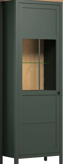 Home affaire Vitrine »Vienna« 1 Stk. tlg. Standvitrine mit Beleuchtung und 5 Fächern im Landhausstil