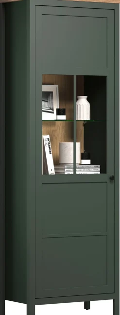 Home affaire Vitrine »Vienna« 1 Stk. tlg. Standvitrine mit Beleuchtung und 5 Fächern im Landhausstil