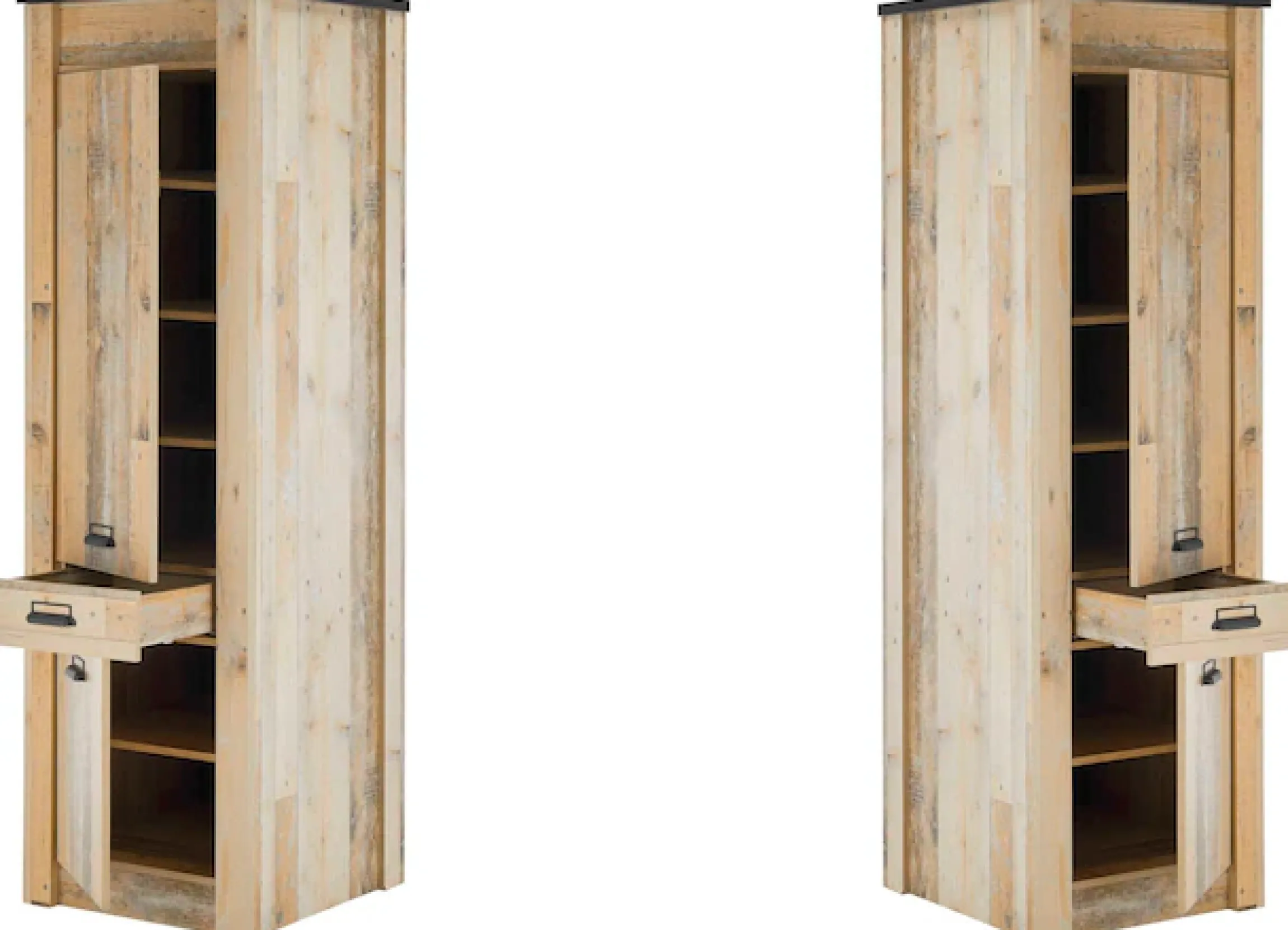 Home affaire Vorratsschrank »Sherwood« mit Apothekergriffen aus Metall, Tiefe 64 cm