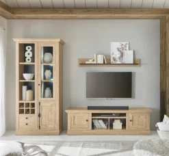 Home affaire Wandboard »Cornwall, Wandregal im Landhausstil, Wandhalter mit Ablagefläche« 1 Stk. tlg. vielseitig einsetzbares Hängeregal, Breite 150 cm, warmes Eiche Dekor
