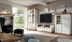Home affaire Wandboard »Cremona, modernes Wandregal, Wandhalter mit Ablagefach, 146 cm breit« vielseitig einsetzbares Hängeregal, in Pinie Weiß mit Wotan Eiche