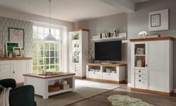 Home affaire Wandboard »Cremona, modernes Wandregal, Wandhalter mit Ablagefach, 146 cm breit« vielseitig einsetzbares Hängeregal, in Pinie Weiß mit Wotan Eiche