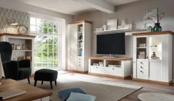Home affaire Wandboard »Cremona, modernes Wandregal, Wandhalter mit Ablagefach, 146 cm breit« vielseitig einsetzbares Hängeregal, in Pinie Weiß mit Wotan Eiche
