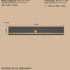 Home affaire Wandboard »Estepona« 1 Stk. tlg. Großzügige Ablagefläche