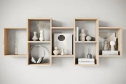 Home affaire Wandboard »Wandregal Trio« 1 Stk. tlg. Stell- oder Hängeregal, 10 offene Fächer, flexibel montierbar