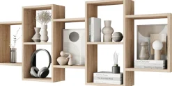 Home affaire Wandboard »Wandregal Trio« 1 Stk. tlg. Stell- oder Hängeregal, 10 offene Fächer, flexibel montierbar