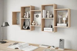 Home affaire Wandboard »Wandregal Trio« 1 Stk. tlg. Stell- oder Hängeregal, 10 offene Fächer, flexibel montierbar