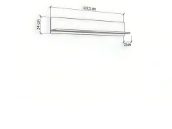 Home affaire Wandregal »Darwen Schwebendes Regal, Wandkonsole, Wandboard« Ablageboden, Wandmontiert,Gesamtbreite 137,5 cm
