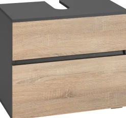 Home affaire Waschbeckenunterschrank »Wisla« Siphonausschnitt, Push-to-open-Funktion, Breite 60cm, Höhe 55 cm