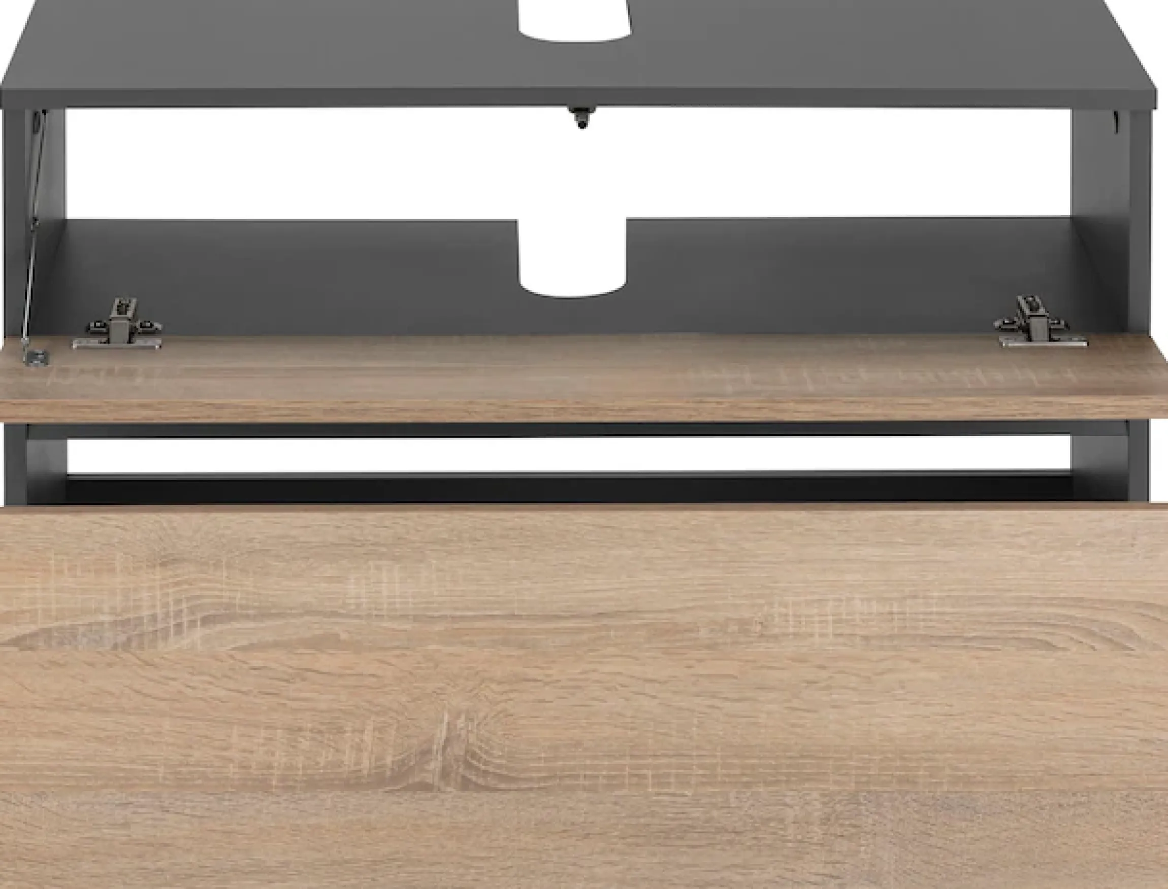 Home affaire Waschbeckenunterschrank »Wisla« Siphonausschnitt, Push-to-open-Funktion, Breite 80 cm, Höhe 55 cm