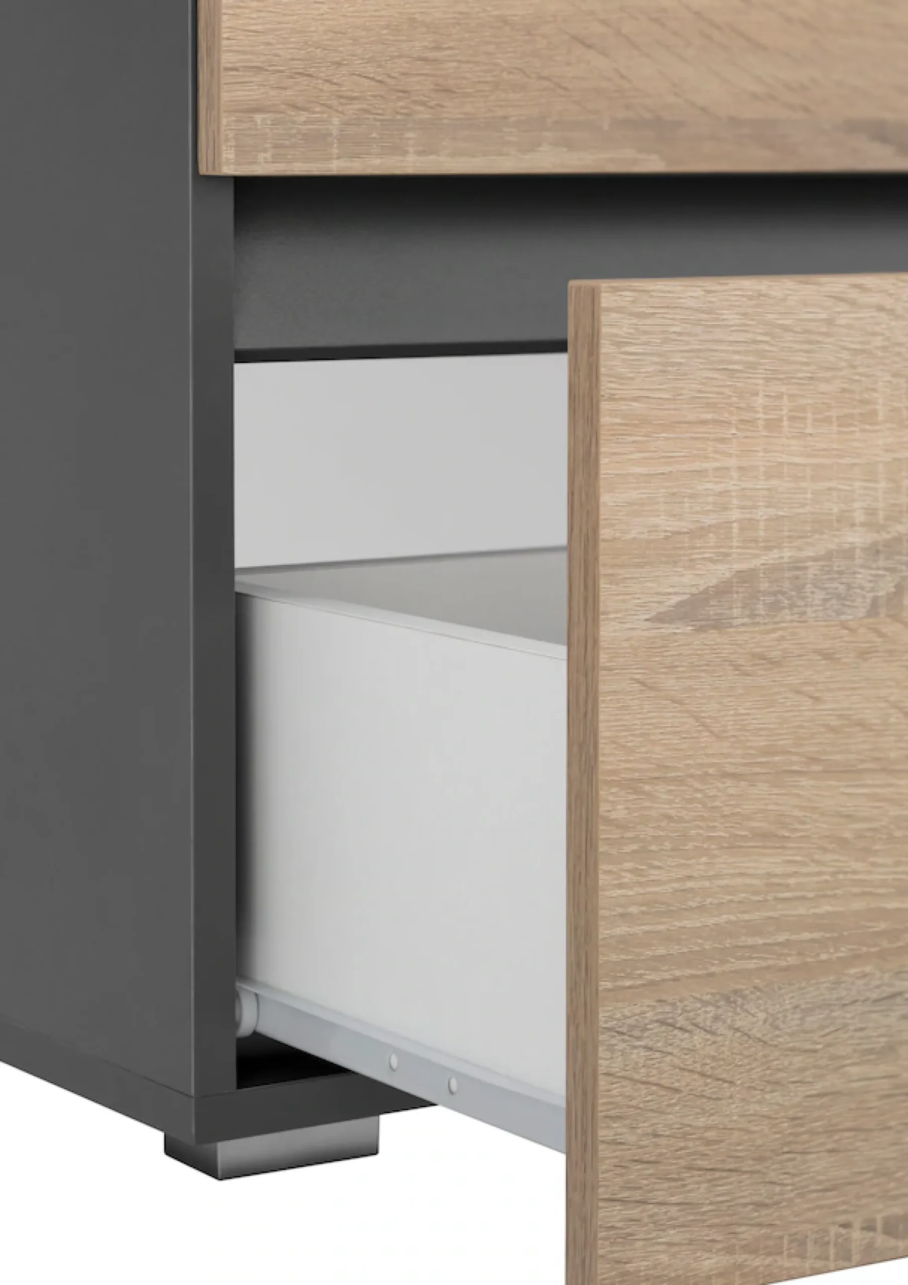 Home affaire Waschbeckenunterschrank »Wisla« Siphonausschnitt, Push-to-open-Funktion, Breite 80 cm, Höhe 55 cm