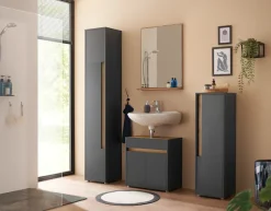 Home affaire Waschbeckenunterschrank »CITY/GIRON, Waschtisch mit Griffmulde, Badschrank in zeitlosem Design« in den Farben Weiß und Anthrazit verfügbar, viel Stauraum