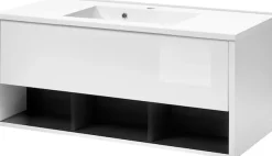 Home affaire Waschtisch »Studio Line, Waschtisch inkl. Waschbecken, modernes Design« in zwei Farben verfügbar, ausreichend Stauraum