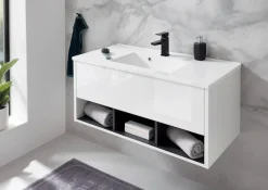 Home affaire Waschtisch »Studio Line, Waschtisch inkl. Waschbecken, modernes Design« in zwei Farben verfügbar, ausreichend Stauraum