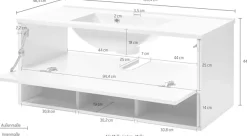 Home affaire Waschtisch »Studio Line, Waschtisch inkl. Waschbecken, modernes Design« in zwei Farben verfügbar, ausreichend Stauraum