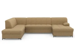 Home affaire Wohnlandschaft »Balme, moderne Formensprache, zeitloses Design, U-Form« Inkl. Zierkissen, wahlweise mit Bettfunktion