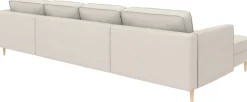 Home affaire Wohnlandschaft »Booster, whlw. mit Schlaffunktion & Bettkasten, Fuß Buche lackiert« Sofa in U-Form, Breite 305 cm, in Cord oder Struktur