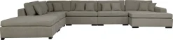 Home affaire Wohnlandschaft »Skara U-Form« Lounge-Sofa mit Federkernpolsterung, in vielen Bezugsvarianten