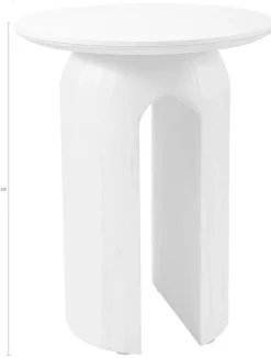 homsy by Ana Johnson Beistelltisch »Laysy« Holzdesign aus Esche, U-Form, Keramik Tischplatte, Breite 45 cm