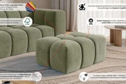 homsy by Ana Johnson Polsterhocker »BOUBELLE Sitzhocker mit Steppung, Bubble-Optik, Maße B/T/H: 97/67/42cm« erstklassige Verarbeitung, hoher Sitzkomfort und modernes Design