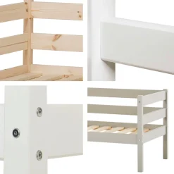 Hoppekids Einzelbett »ECO Comfort Kinderbett, Kiefer Massivholz, Jugendbett inkl. Rollrost« 70x160 cm, wahlweise in verschieden Farben/ Matratze/ Absturzsicherung