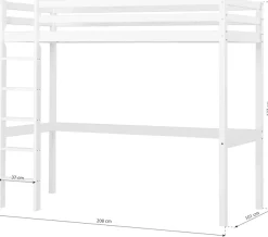 Hoppekids Hochbett »ECO Dream« 90x200 Massiv, umbaubar zum Einzelbett