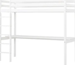 Hoppekids Hochbett »Hochbett 90x200cm mit Schreibtisch, umbaubar zu Einzelbett« FSC® zert. Massivholz, Hochbett ohne Schreibtisch nutzbar