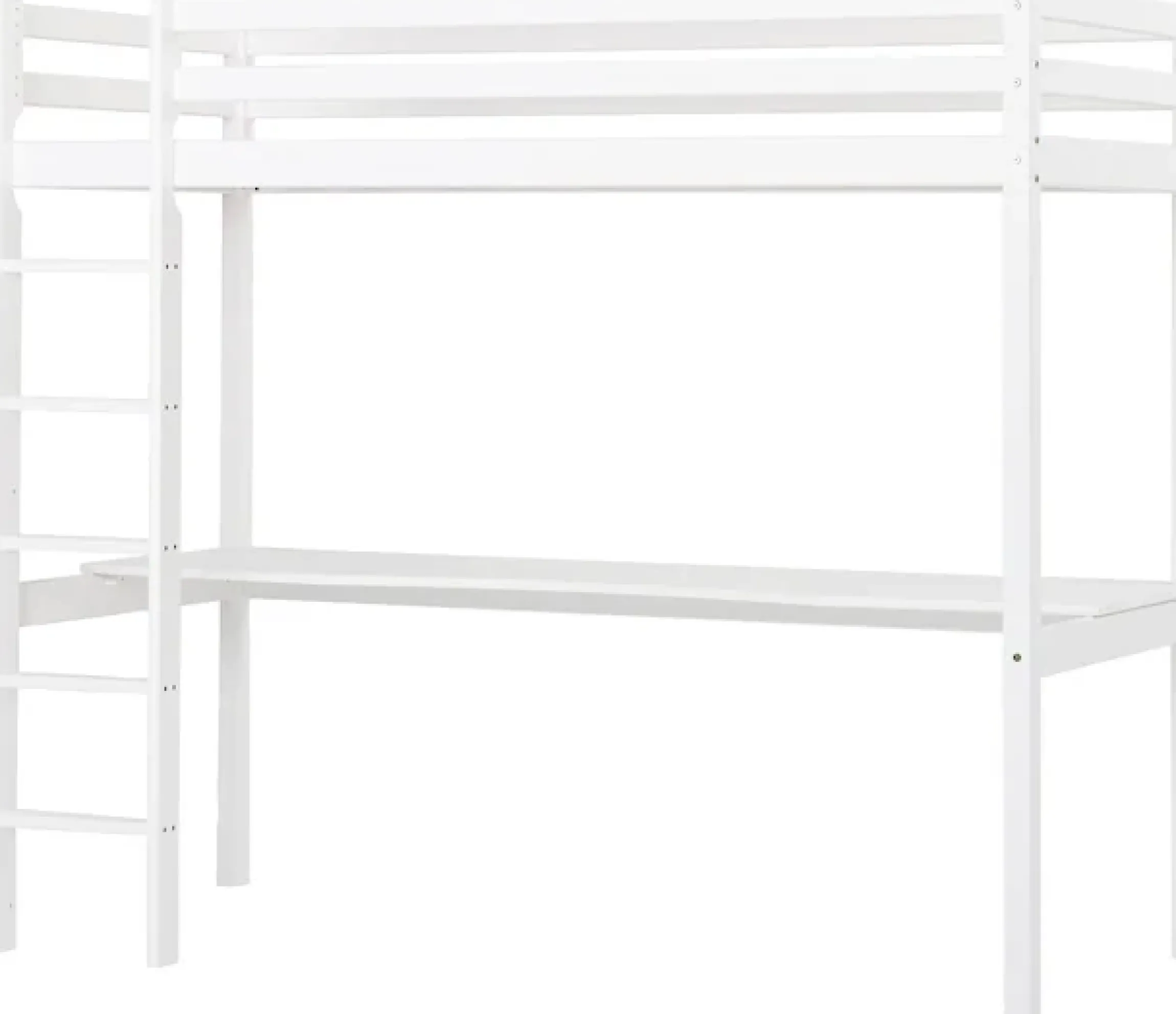 Hoppekids Hochbett »Hochbett 90x200cm mit Schreibtisch, umbaubar zu Einzelbett« FSC® zert. Massivholz, Hochbett ohne Schreibtisch nutzbar