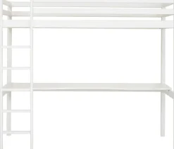 Hoppekids Hochbett »Hochbett 90x200cm mit Schreibtisch, umbaubar zu Einzelbett« FSC® zert. Massivholz, Hochbett ohne Schreibtisch nutzbar