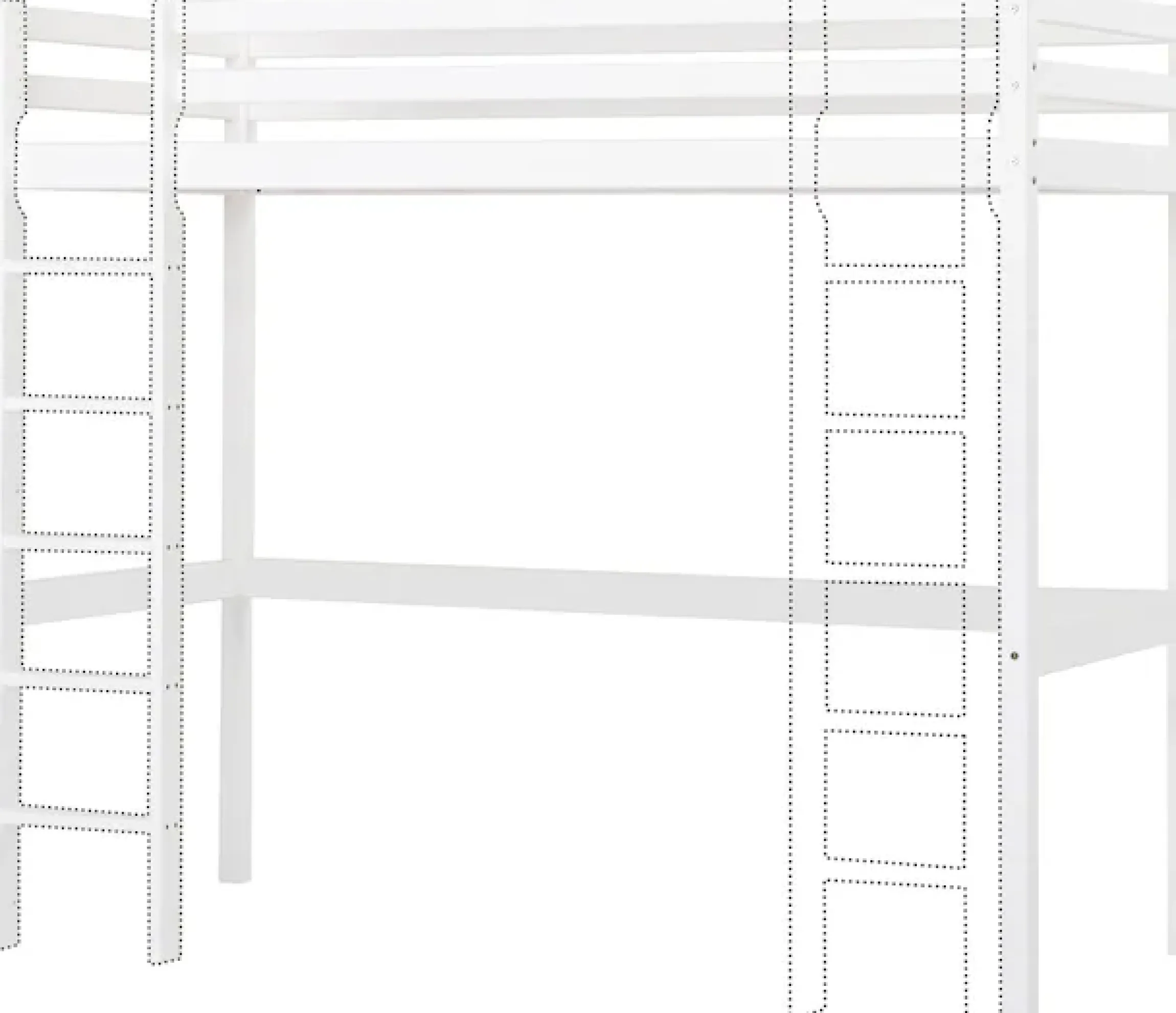Hoppekids Hochbett »Hochbett 90x200cm mit Schreibtisch, umbaubar zu Einzelbett« FSC® zert. Massivholz, Hochbett ohne Schreibtisch nutzbar