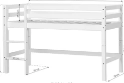 Hoppekids Hochbett »«Winter Wonderland»« Set,70x160, umbaubar mit Vorhang-Set Winter