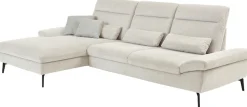 HUKLA Ecksofa »HU-HP22156 L-Form« inkl. Kopfpolsterverstellung, optional mit Sitztiefenverstellung