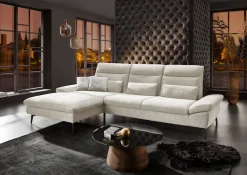HUKLA Ecksofa »HU-HP22156 L-Form« inkl. Kopfpolsterverstellung, optional mit Sitztiefenverstellung