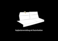HUKLA Ecksofa »HU-HP22156 L-Form« inkl. Kopfpolsterverstellung, optional mit Sitztiefenverstellung