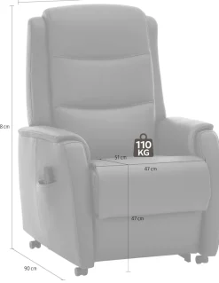 HUKLA Sessel »HU-RV15038« Wahlweise 1- oder 2-motorische Verstellung, inkl. Aufstehhilfe