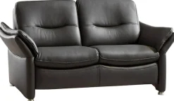 HUKLA 2-Sitzer »HU-SF15058 Ledersofa, Breite 164 cm« hochwertiges Glattleder, optional mit Kopfstütze
