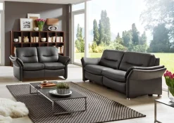 HUKLA 2-Sitzer »HU-SF15058 Ledersofa, Breite 164 cm« hochwertiges Glattleder, optional mit Kopfstütze