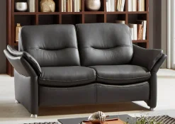 HUKLA 2-Sitzer »HU-SF15058 Ledersofa, Breite 164 cm« hochwertiges Glattleder, optional mit Kopfstütze