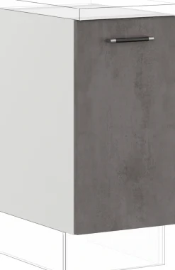 IMPULS KÜCHEN Auszugsunterschrank »"Prag", Breite/Höhe: 40/72,3 cm, mit Soft-Close« vormontiert, mit Auszug, mit Behälter für Wertstofftrennung