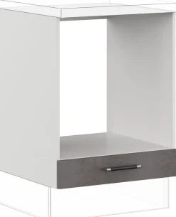 IMPULS KÜCHEN Herdumbauschrank »"Prag", Breite/Höhe: 60/72,3 cm, mit Soft-Close« vormontiert, mit zusätzlichem Schubkasten