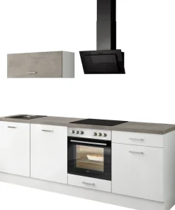 IMPULS KÜCHEN Küchenzeile »Lissabon, Ausrichtung wählbar, Schubkästen mit Soft-Close« Set,vormontiert, in verschiedenen Farben erhältlich, Breite 240 cm
