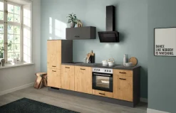 IMPULS KÜCHEN Küchenzeile »Lissabon, Ausrichtung wählbar, Schubkästen mit Soft-Close« Set,vormontiert, in verschiedenen Farben erhältlich, Breite 280 cm