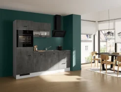 IMPULS KÜCHEN Küchenzeile »Prag, Ausrichtung wählbar, Schubkästen mit Soft-Close« Set,vormontiert, Breite 230 cm
