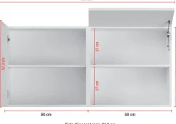 IMPULS KÜCHEN Mehrzweckschrank-Set »Warschau« Hängeschrank und Hängeschrank mit offenem Regal, Breite 120 cm, 2 Stk. tlg.