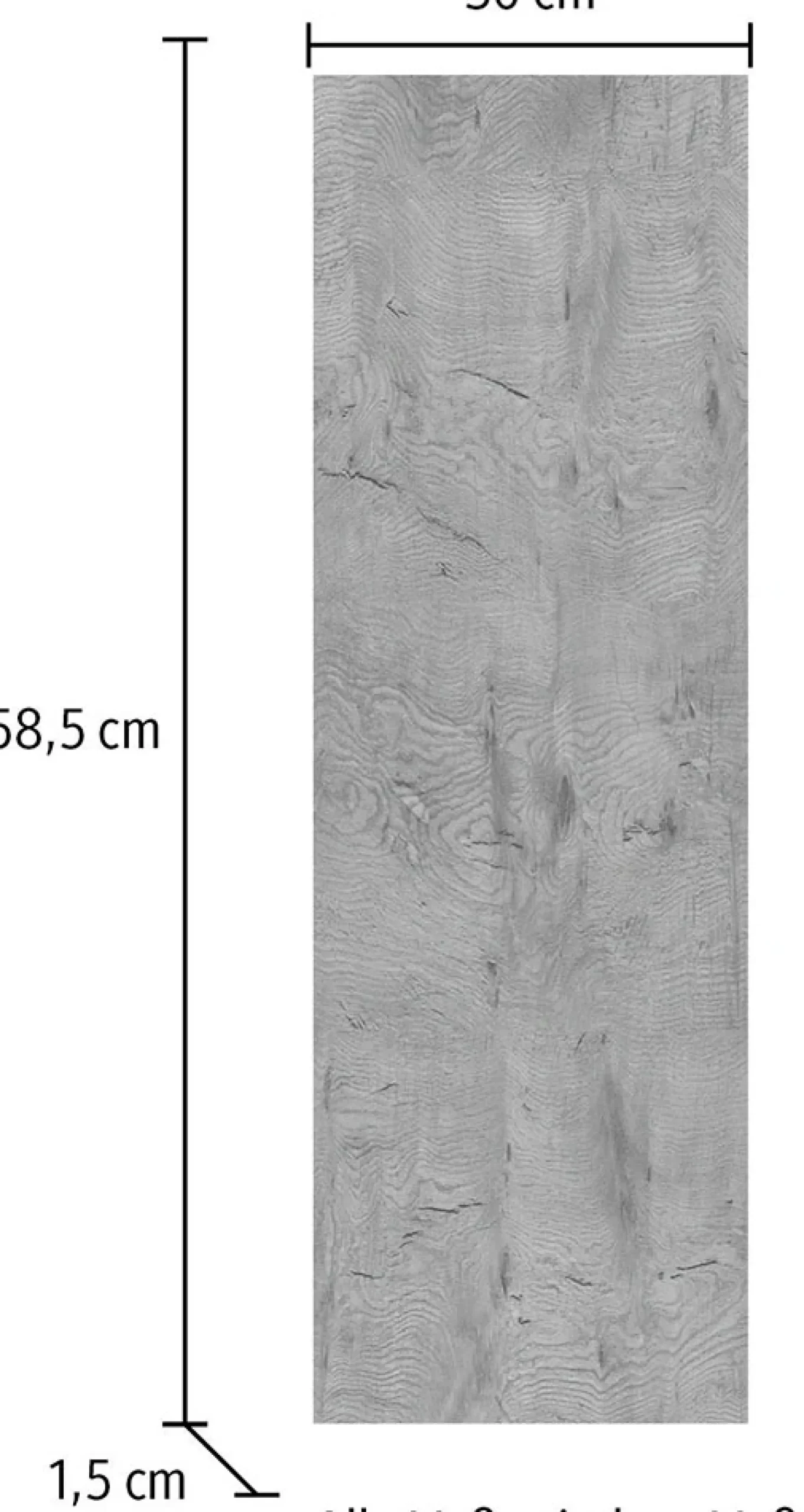 IMPULS KÜCHEN Schrankwange »Abdeckboden (Top-Platte)« in vielen Breiten; 1,6 cm stark, 58,5 cm tief; passend zu allen Serien