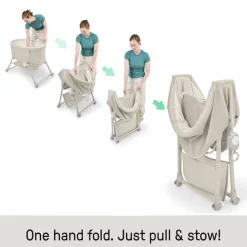 ingenuity Baby-Reisebett »Snooze & Stow™ Easy-Folding Bassinet, beige« faltbar