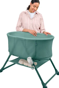 ingenuity Baby-Reisebett »Snooze & Stow™ Easy-Folding Bassinet, grün« faltbar