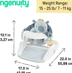 ingenuity Tischsitz »Prop Spot™ Learn-to-Sit™ - Casi™« inklusive 2 Spielzeugen und 3 bunten Anhängern