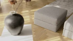 INNOVATION LIVING ™ Polsterhocker »Cornila, Fußhocker, Pouf« Sitzhocker, aufklappbar, großer Stauraum, frei im Raum stellbar